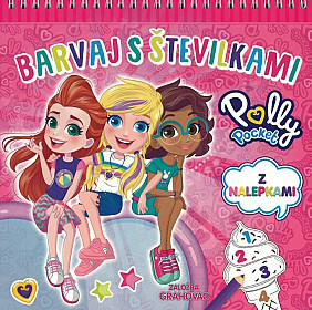 Barvaj s številkami (Polly Pocket) + nalepke